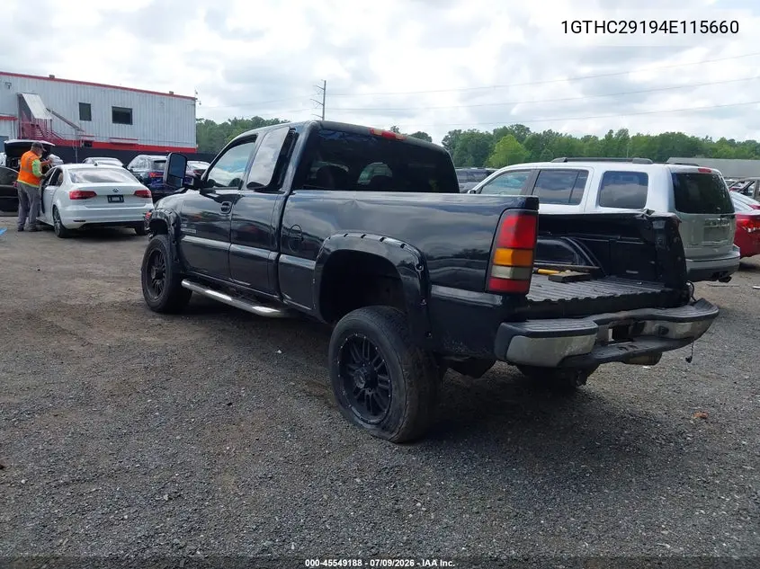 2004 GMC Sierra 2500Hd Sle VIN: 1GTHC29194E115660 Lot: 45549188