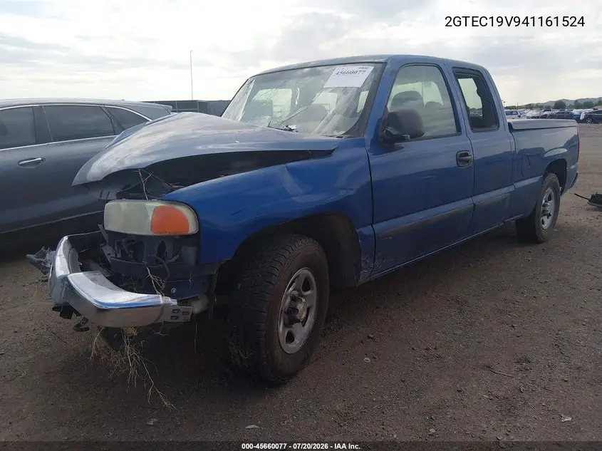 2004 GMC Sierra 1500 VIN: 2GTEC19V941161524 Lot: 45660077