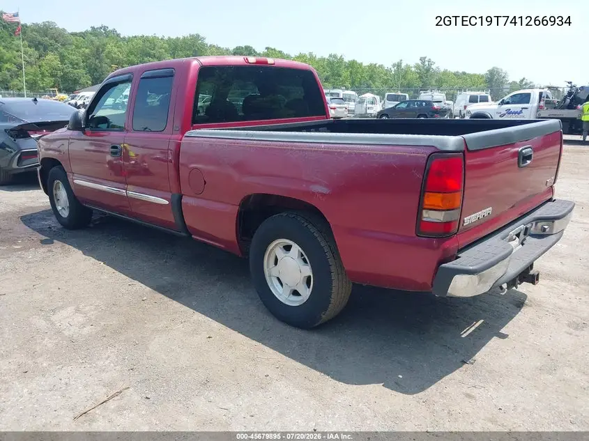 2004 GMC Sierra 1500 Sle VIN: 2GTEC19T741266934 Lot: 45679895