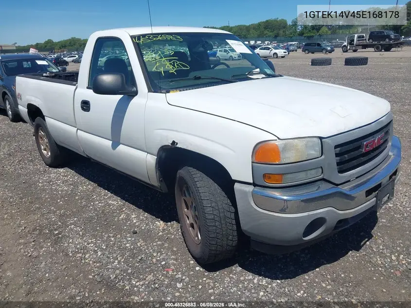 2005 GMC Sierra 1500 Work Truck VIN: 1GTEK14V45E168178 Lot: 45326883