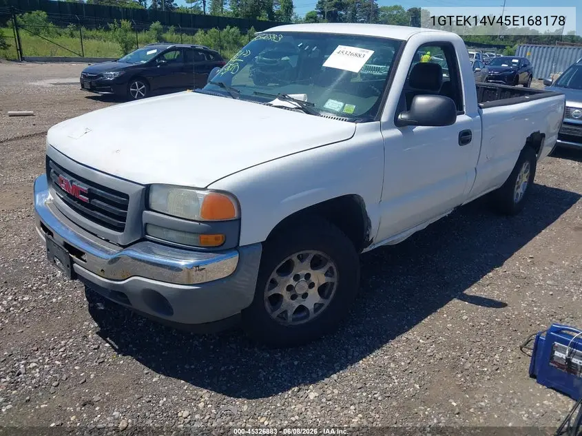 2005 GMC Sierra 1500 Work Truck VIN: 1GTEK14V45E168178 Lot: 45326883