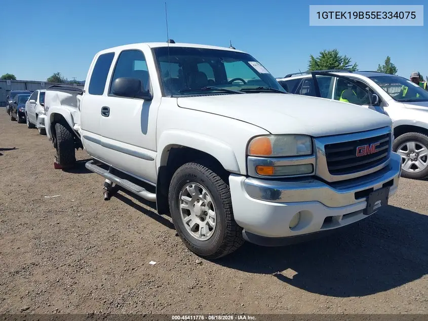 2005 GMC Sierra 1500 Slt VIN: 1GTEK19B55E334075 Lot: 45411776