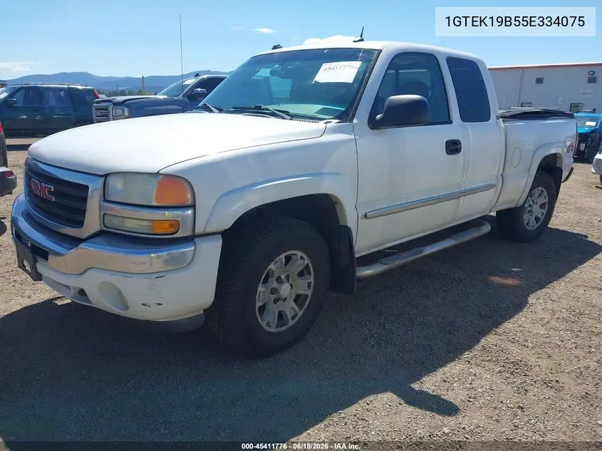 2005 GMC Sierra 1500 Slt VIN: 1GTEK19B55E334075 Lot: 45411776