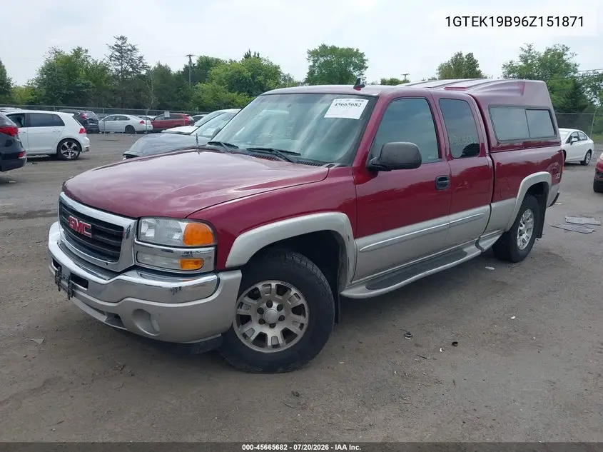 2006 GMC Sierra 1500 Hybrid Sl/Sle1/Sle2/Slt/Work Truck VIN: 1GTEK19B96Z151871 Lot: 45665682
