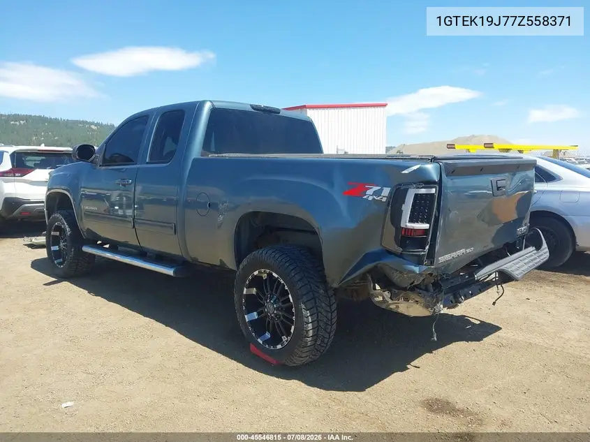 2007 GMC Sierra 1500 Slt VIN: 1GTEK19J77Z558371 Lot: 45546815