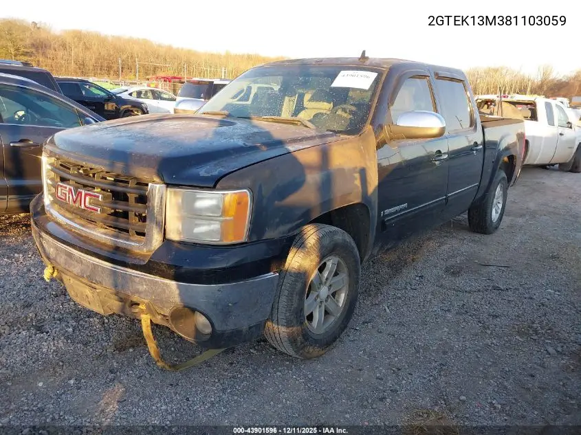 2GTEK13M381103059 2008 GMC Sierra 1500 Slt