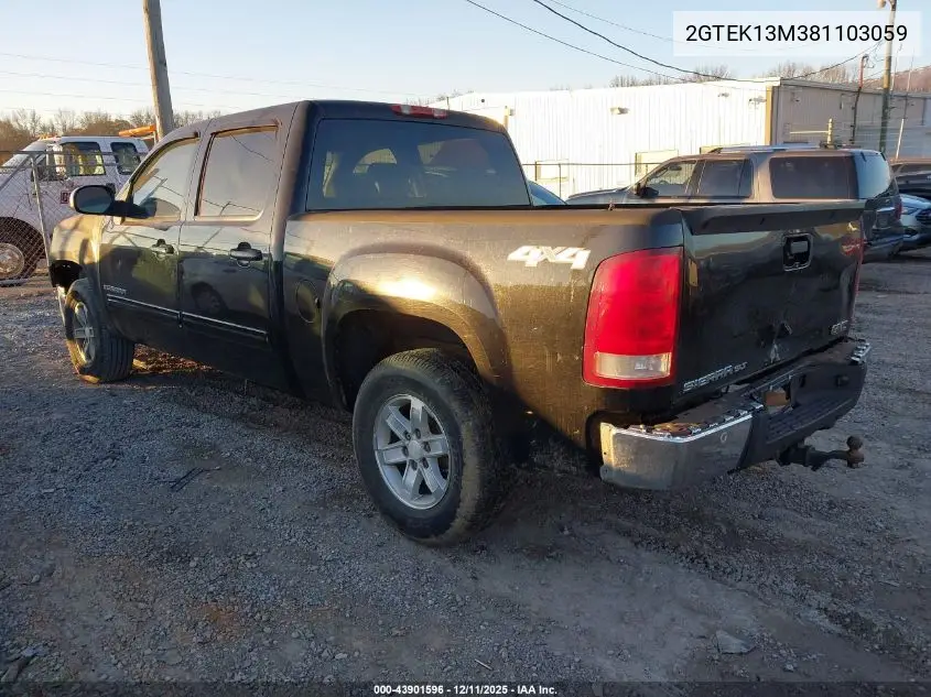 2GTEK13M381103059 2008 GMC Sierra 1500 Slt