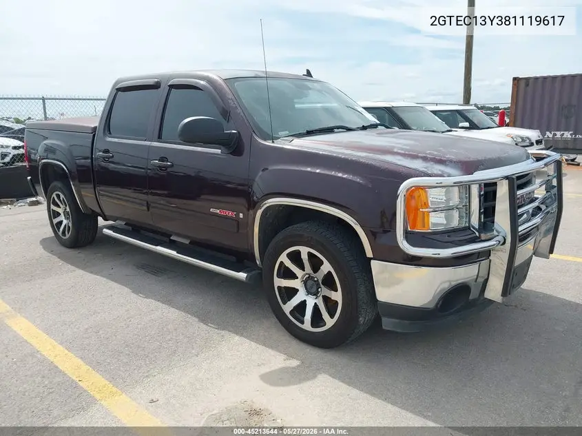 2008 GMC Sierra 1500 Slt VIN: 2GTEC13Y381119617 Lot: 45213644