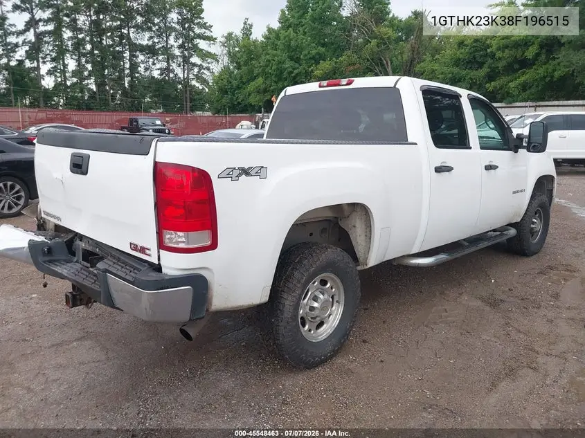 2008 GMC Sierra 2500Hd Work Truck VIN: 1GTHK23K38F196515 Lot: 45548463