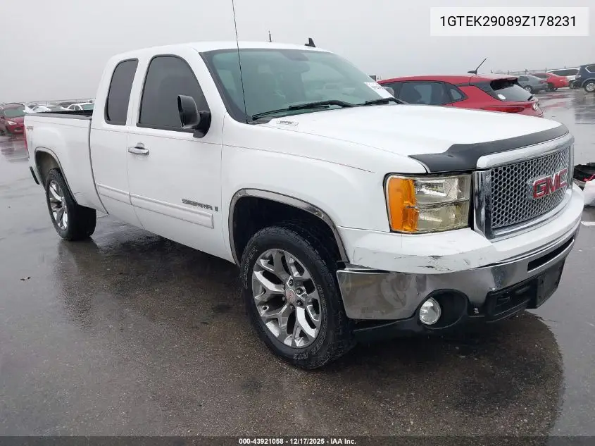 1GTEK29089Z178231 2009 GMC Sierra 1500 Sle