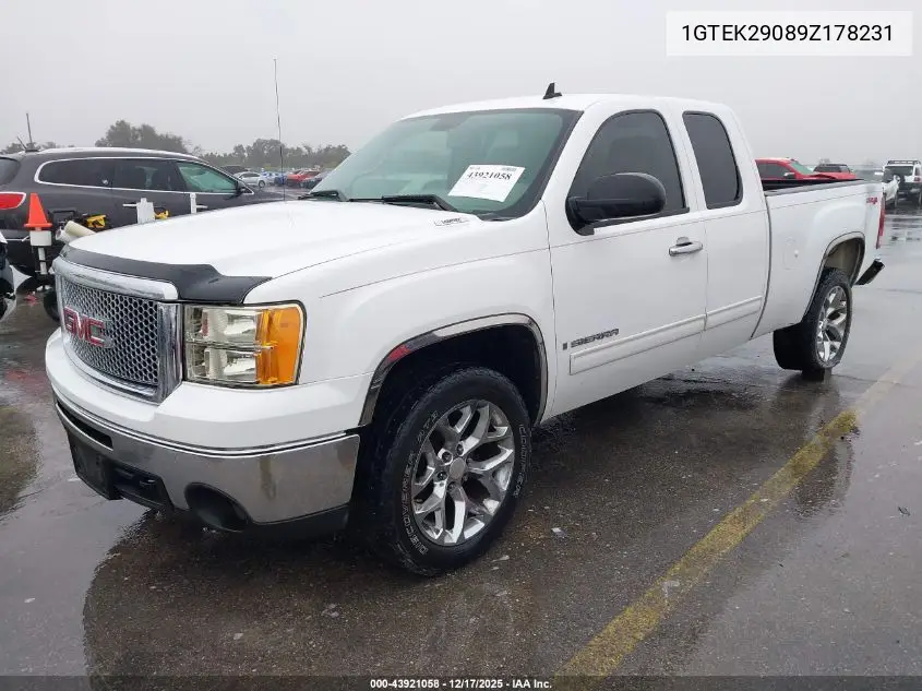 1GTEK29089Z178231 2009 GMC Sierra 1500 Sle