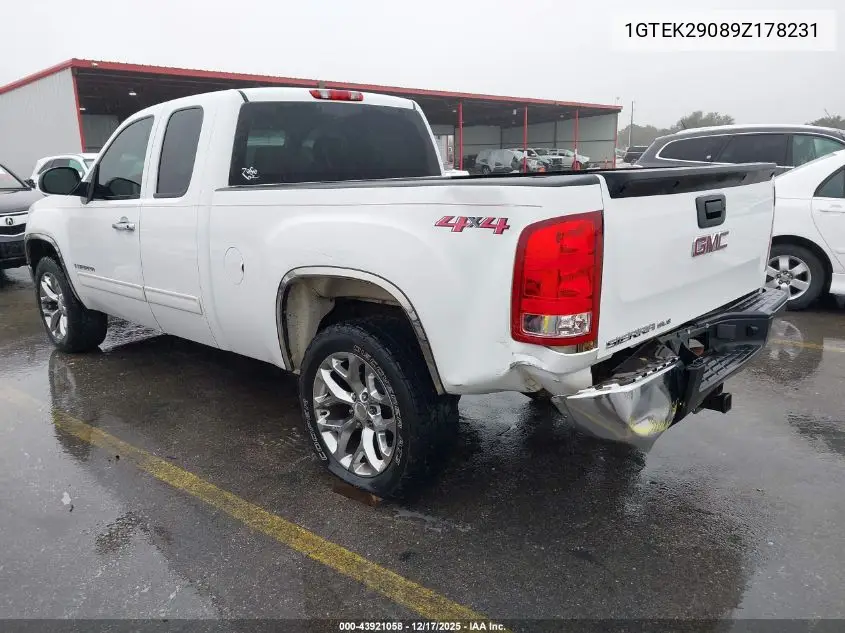 1GTEK29089Z178231 2009 GMC Sierra 1500 Sle