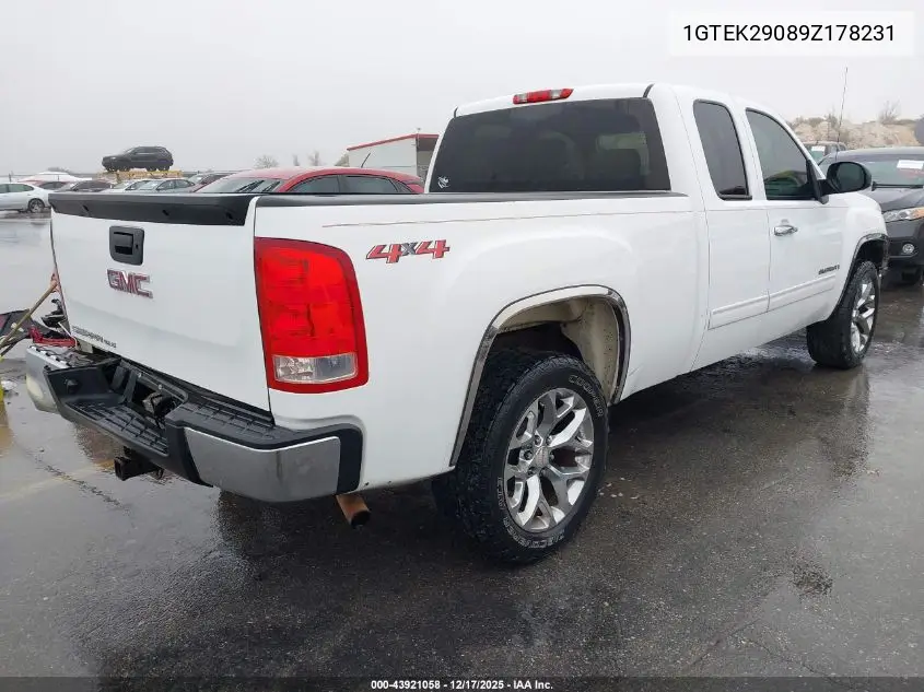 1GTEK29089Z178231 2009 GMC Sierra 1500 Sle