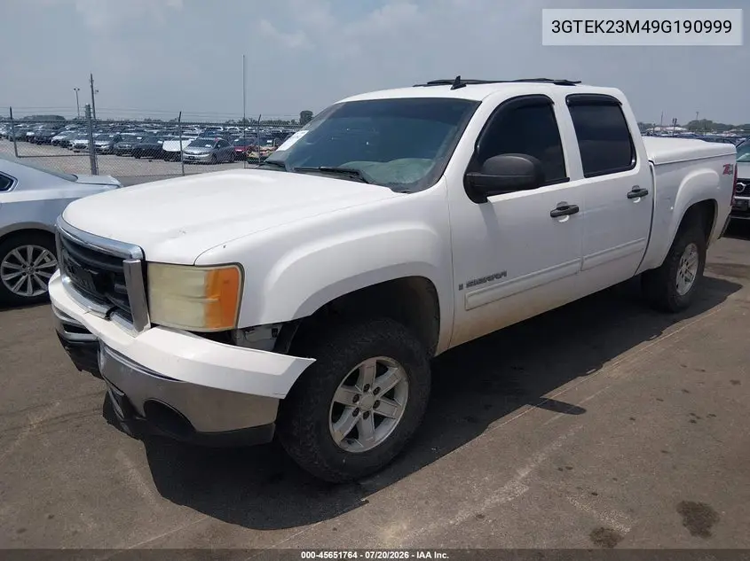 2009 GMC Sierra 1500 Sle VIN: 3GTEK23M49G190999 Lot: 45651764
