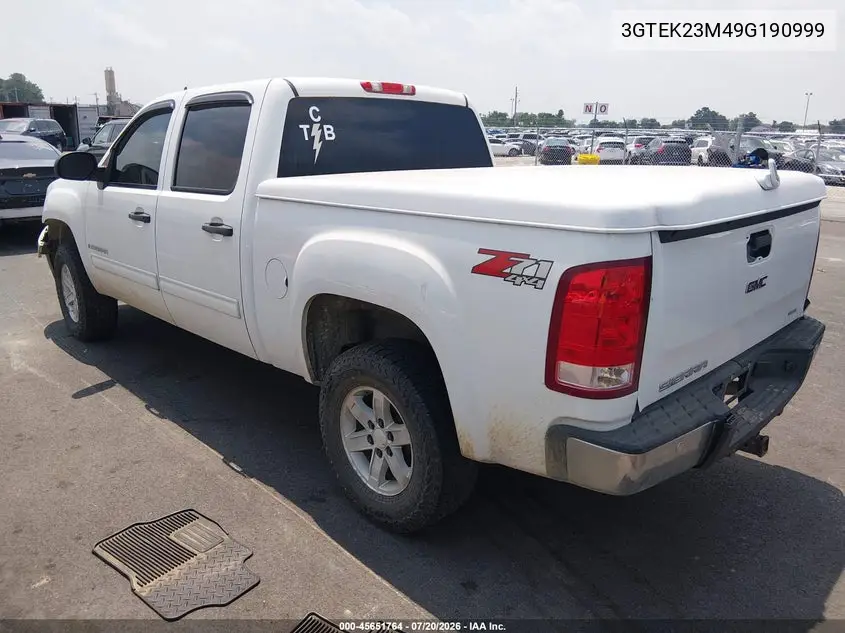 2009 GMC Sierra 1500 Sle VIN: 3GTEK23M49G190999 Lot: 45651764