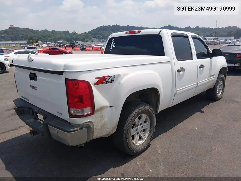 2009 GMC Sierra 1500 Sle VIN: 3GTEK23M49G190999 Lot: 45651764
