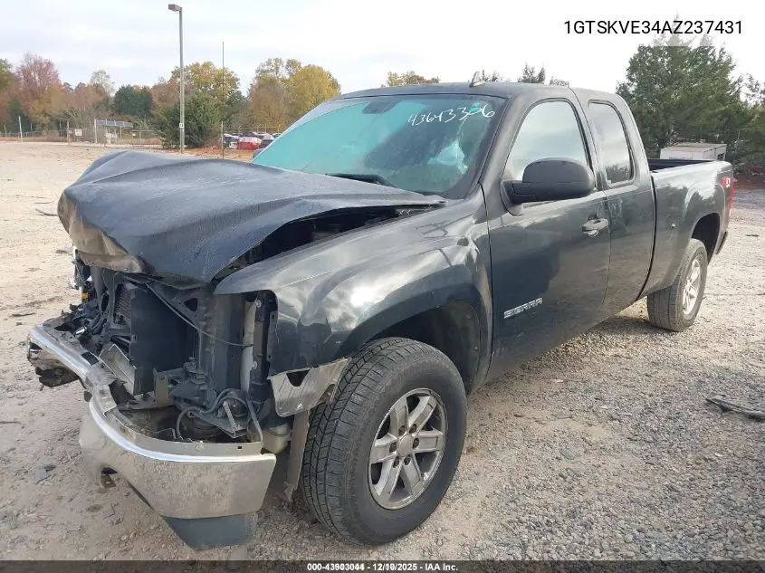 1GTSKVE34AZ237431 2010 GMC Sierra 1500 Sle