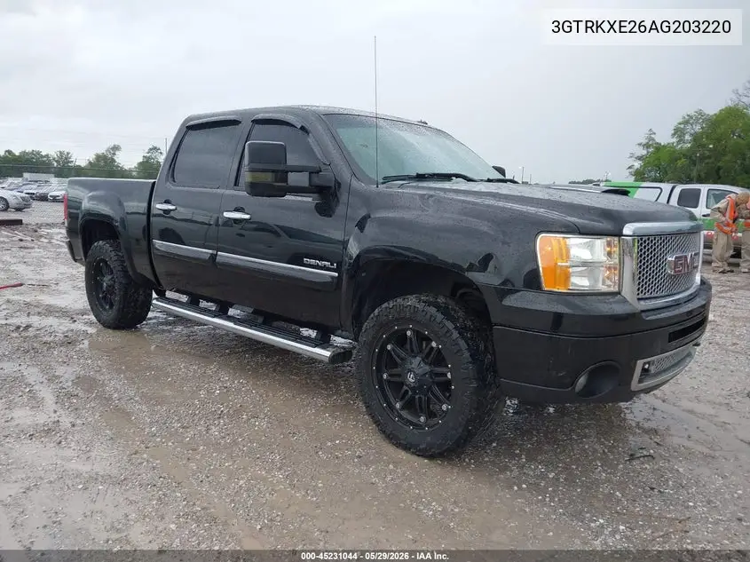 2010 GMC Sierra 1500 Denali VIN: 3GTRKXE26AG203220 Lot: 45231044