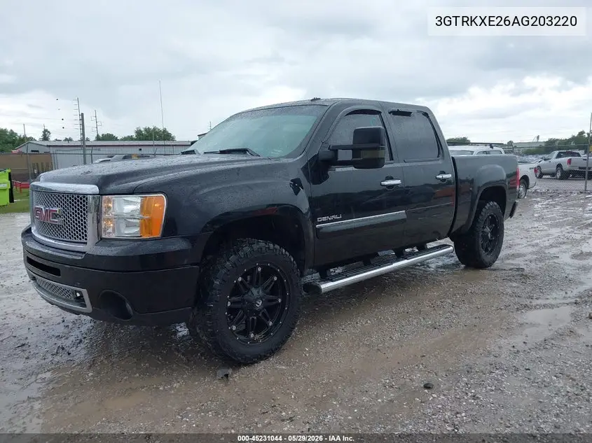 2010 GMC Sierra 1500 Denali VIN: 3GTRKXE26AG203220 Lot: 45231044