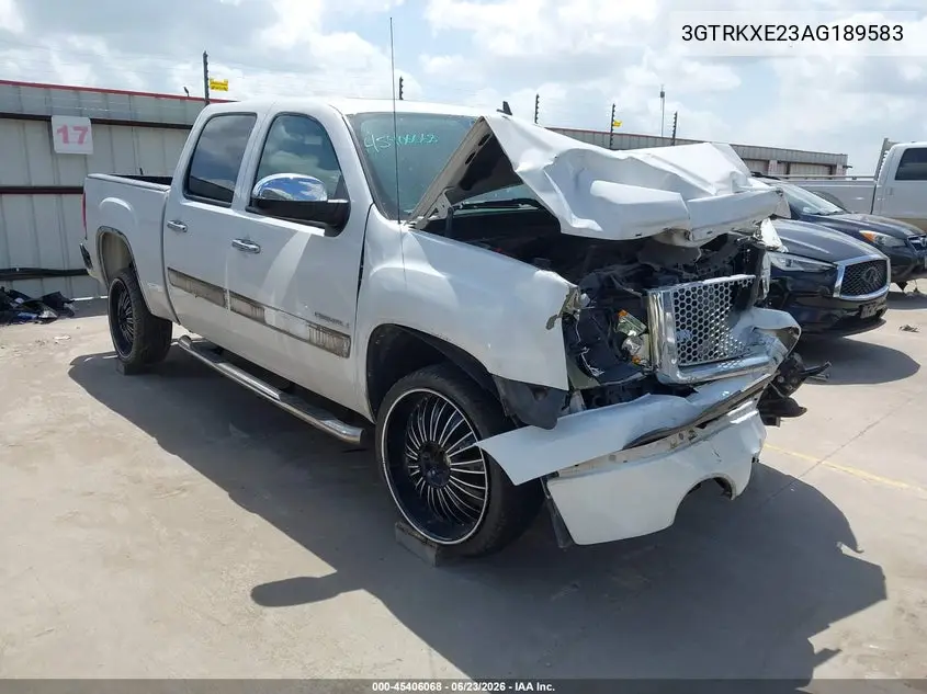 2010 GMC Sierra 1500 Denali VIN: 3GTRKXE23AG189583 Lot: 45406068