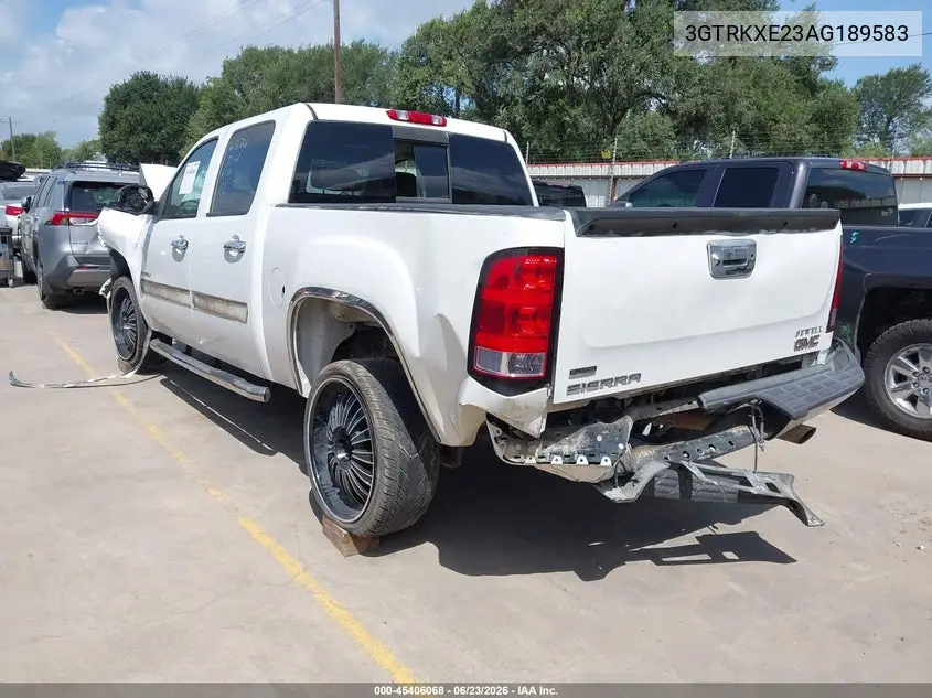 2010 GMC Sierra 1500 Denali VIN: 3GTRKXE23AG189583 Lot: 45406068