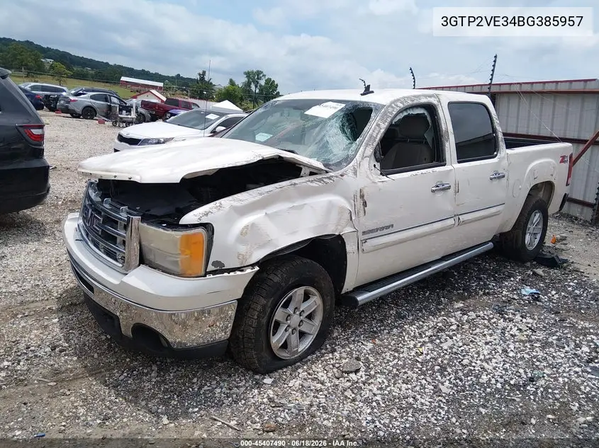 2011 GMC Sierra 1500 Sle VIN: 3GTP2VE34BG385957 Lot: 45407490
