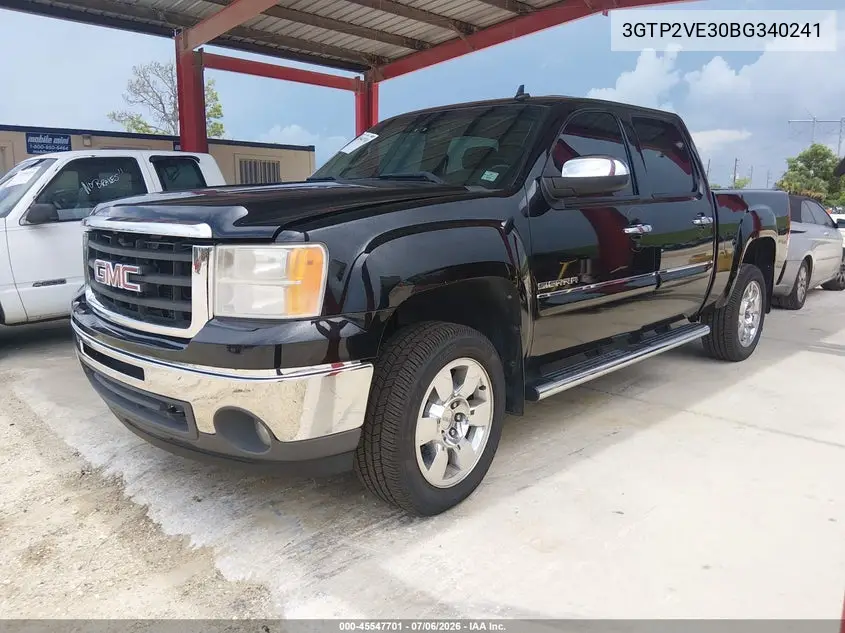 2011 GMC Sierra 1500 Sle VIN: 3GTP2VE30BG340241 Lot: 45547701