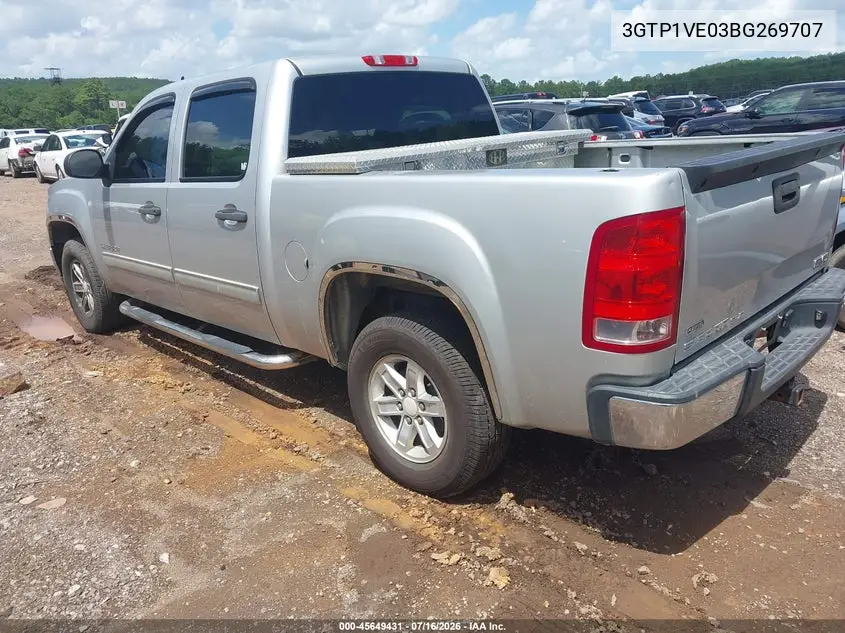 2011 GMC Sierra 1500 Sle VIN: 3GTP1VE03BG269707 Lot: 45649431