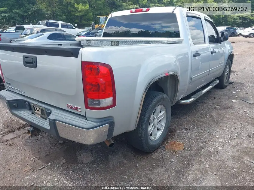 2011 GMC Sierra 1500 Sle VIN: 3GTP1VE03BG269707 Lot: 45649431