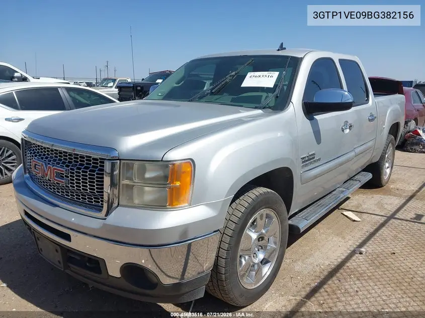 2011 GMC Sierra 1500 Sle VIN: 3GTP1VE09BG382156 Lot: 45683516