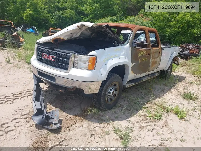 2012 GMC Sierra C3500 VIN: 1GT412CGXCF119694 Lot: 12380832