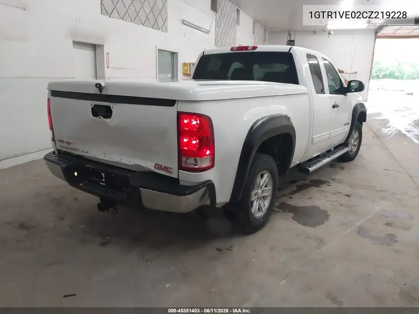 2012 GMC Sierra 1500 Sle VIN: 1GTR1VE02CZ219228 Lot: 45351403