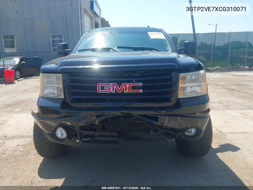 2012 GMC Sierra 1500 Sle VIN: 3GTP2VE7XCG310071 Lot: 45587831