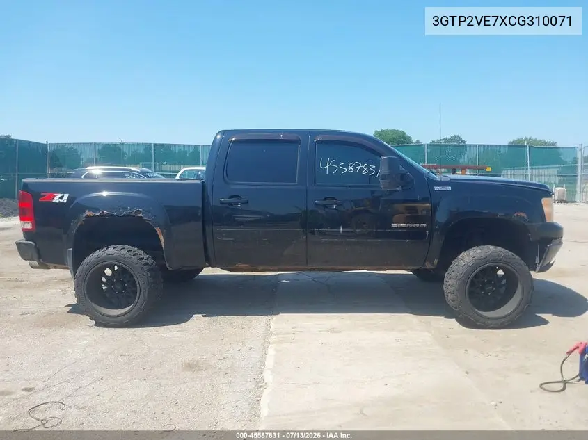 2012 GMC Sierra 1500 Sle VIN: 3GTP2VE7XCG310071 Lot: 45587831