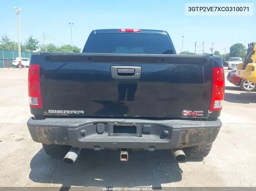 2012 GMC Sierra 1500 Sle VIN: 3GTP2VE7XCG310071 Lot: 45587831