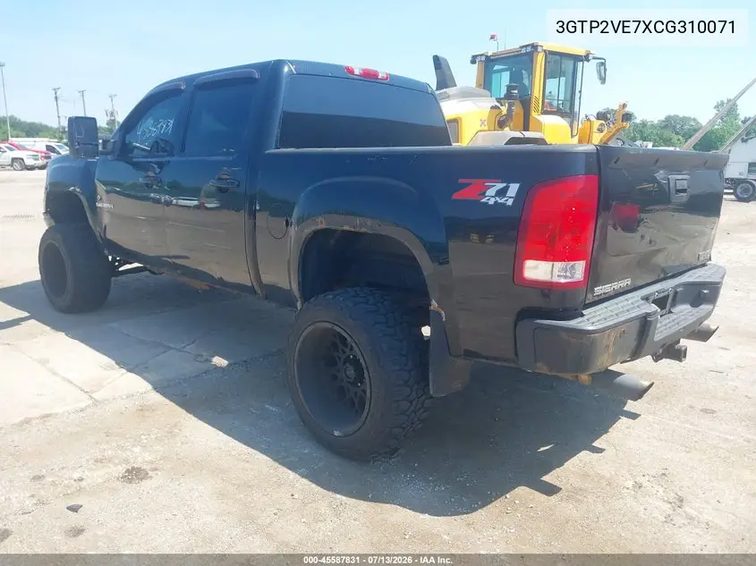 2012 GMC Sierra 1500 Sle VIN: 3GTP2VE7XCG310071 Lot: 45587831