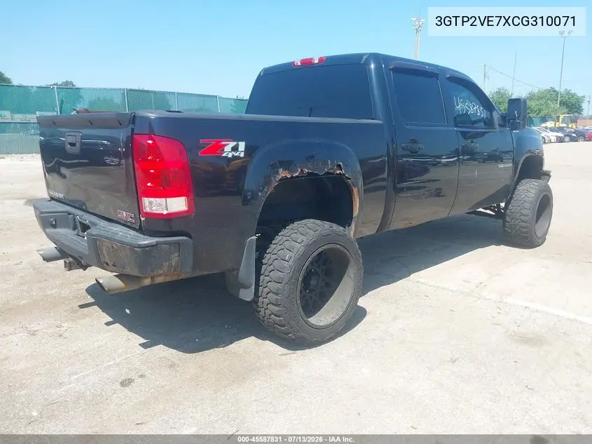 2012 GMC Sierra 1500 Sle VIN: 3GTP2VE7XCG310071 Lot: 45587831