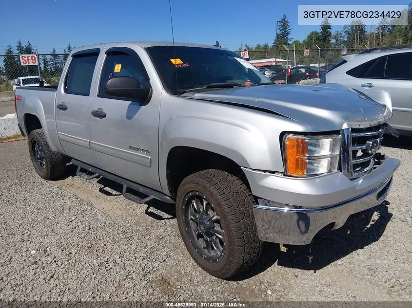 2012 GMC Sierra 1500 Sle VIN: 3GTP2VE78CG234429 Lot: 45629953