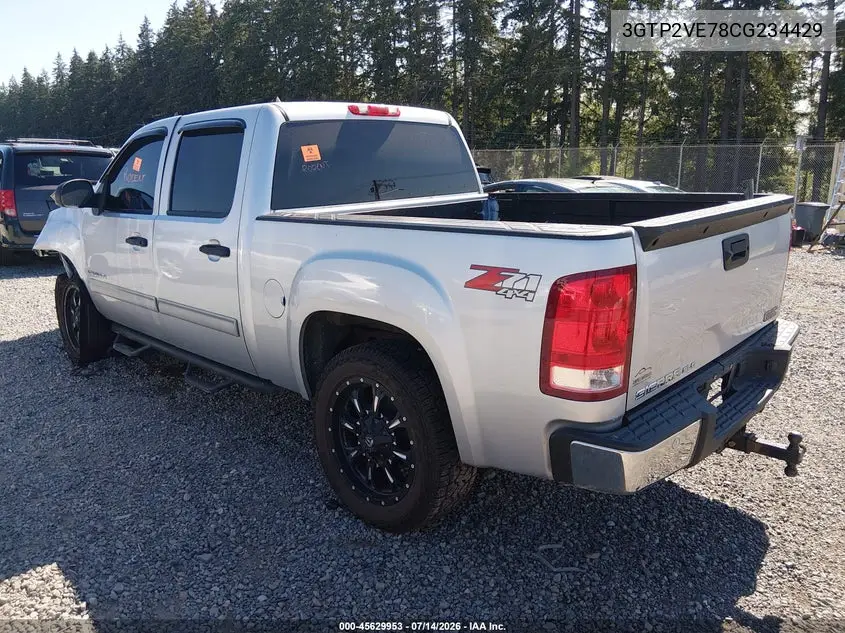 2012 GMC Sierra 1500 Sle VIN: 3GTP2VE78CG234429 Lot: 45629953