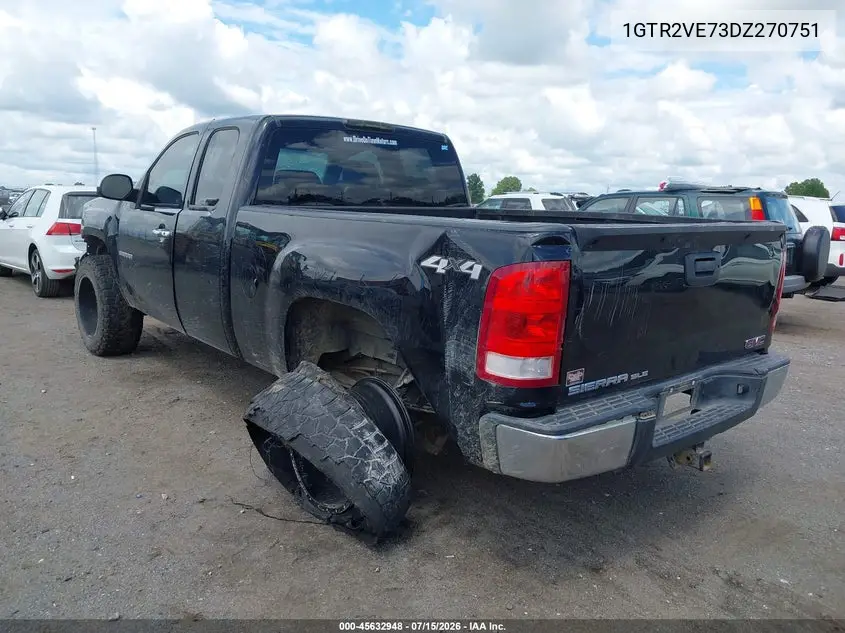 2013 GMC Sierra 1500 Sle VIN: 1GTR2VE73DZ270751 Lot: 45632948