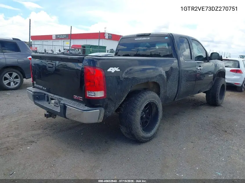 2013 GMC Sierra 1500 Sle VIN: 1GTR2VE73DZ270751 Lot: 45632948