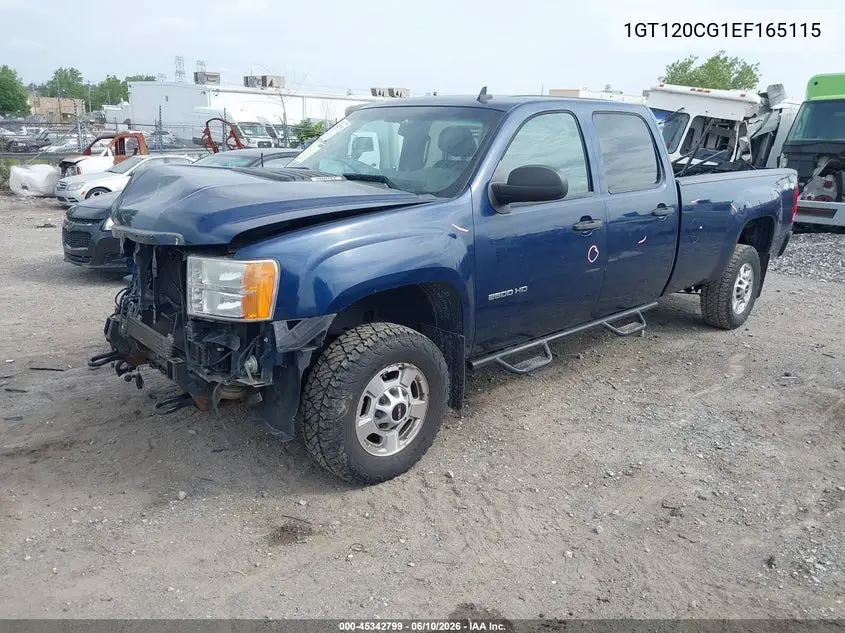 2014 GMC Sierra 2500Hd Sle VIN: 1GT120CG1EF165115 Lot: 45342799