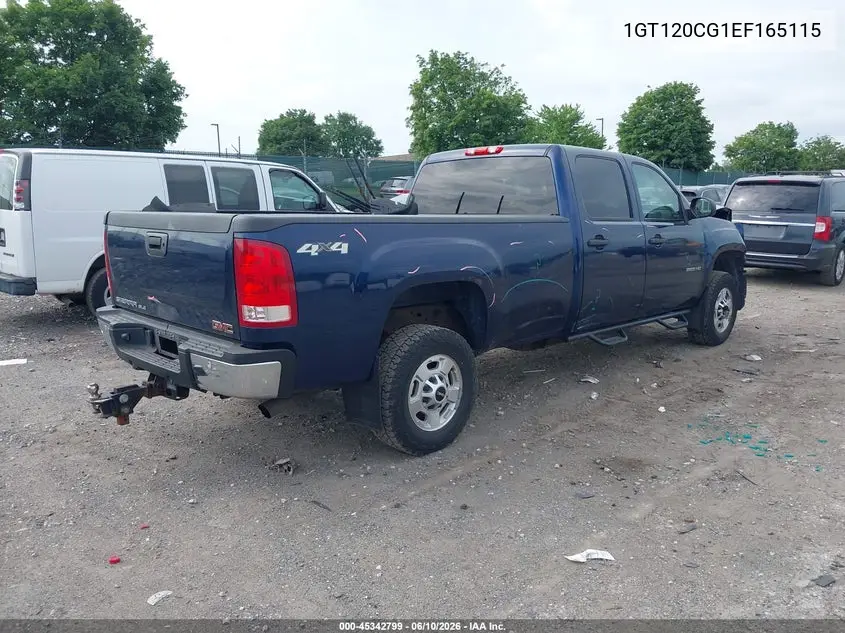 2014 GMC Sierra 2500Hd Sle VIN: 1GT120CG1EF165115 Lot: 45342799