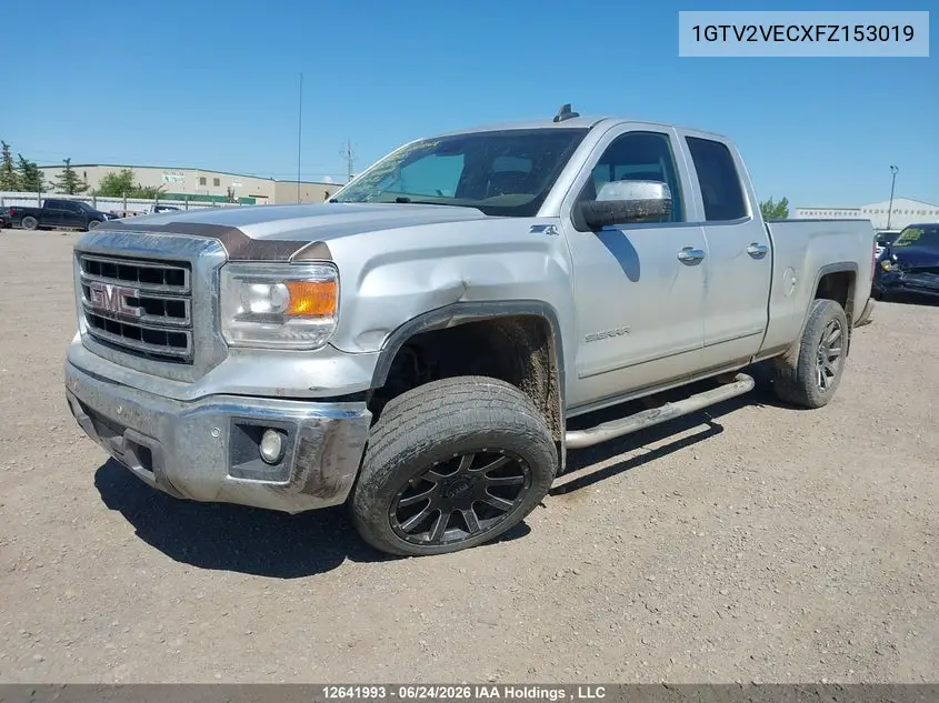 2015 GMC Sierra K1500 Slt VIN: 1GTV2VECXFZ153019 Lot: 12641993