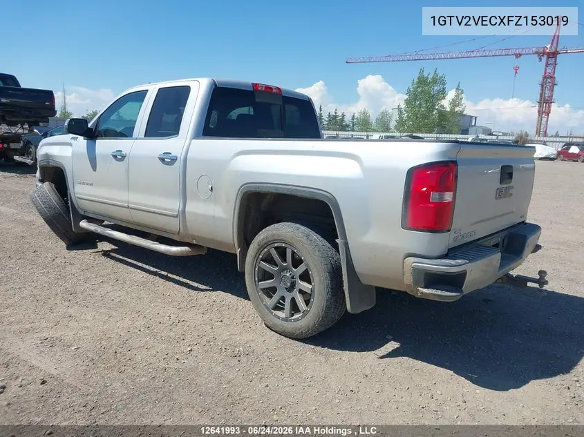2015 GMC Sierra K1500 Slt VIN: 1GTV2VECXFZ153019 Lot: 12641993