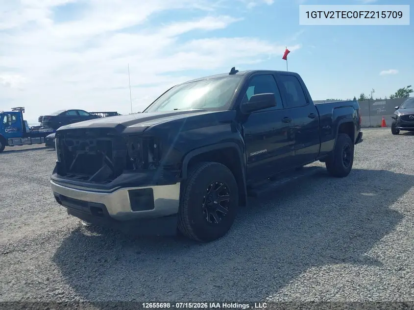 2015 GMC Sierra 1500 VIN: 1GTV2TEC0FZ215709 Lot: 12655698