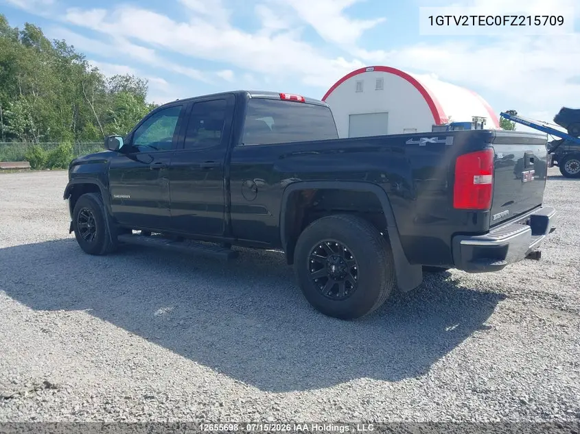 2015 GMC Sierra 1500 VIN: 1GTV2TEC0FZ215709 Lot: 12655698