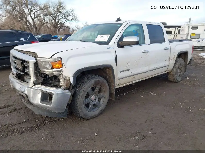 3GTU2VEC7FG429281 2015 GMC Sierra 1500 Slt