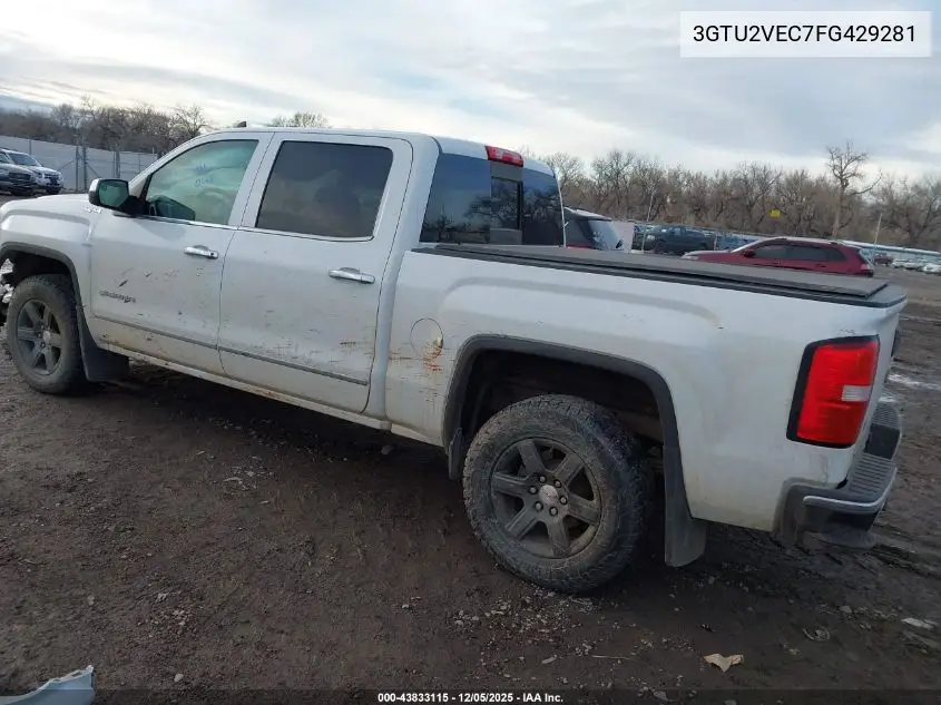 3GTU2VEC7FG429281 2015 GMC Sierra 1500 Slt
