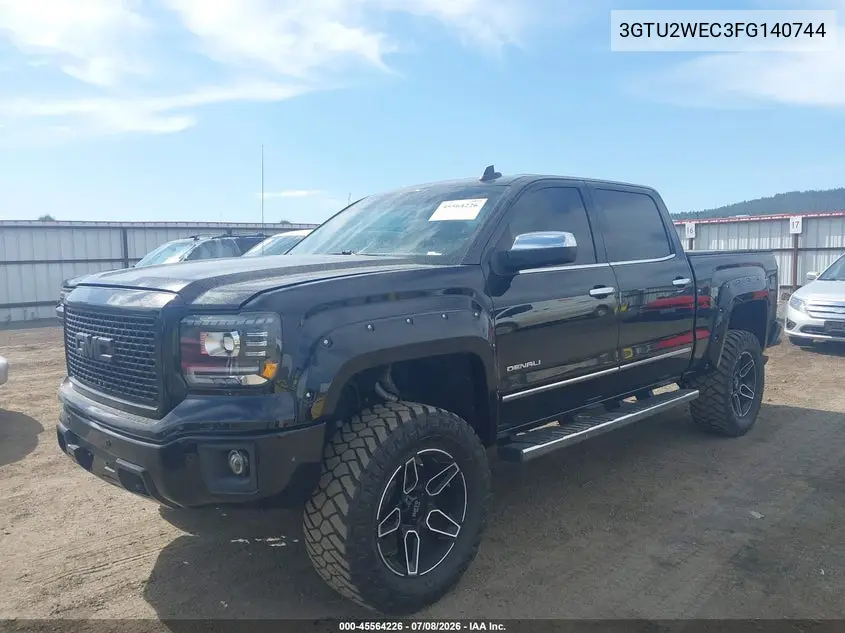 2015 GMC Sierra 1500 Denali VIN: 3GTU2WEC3FG140744 Lot: 45564226